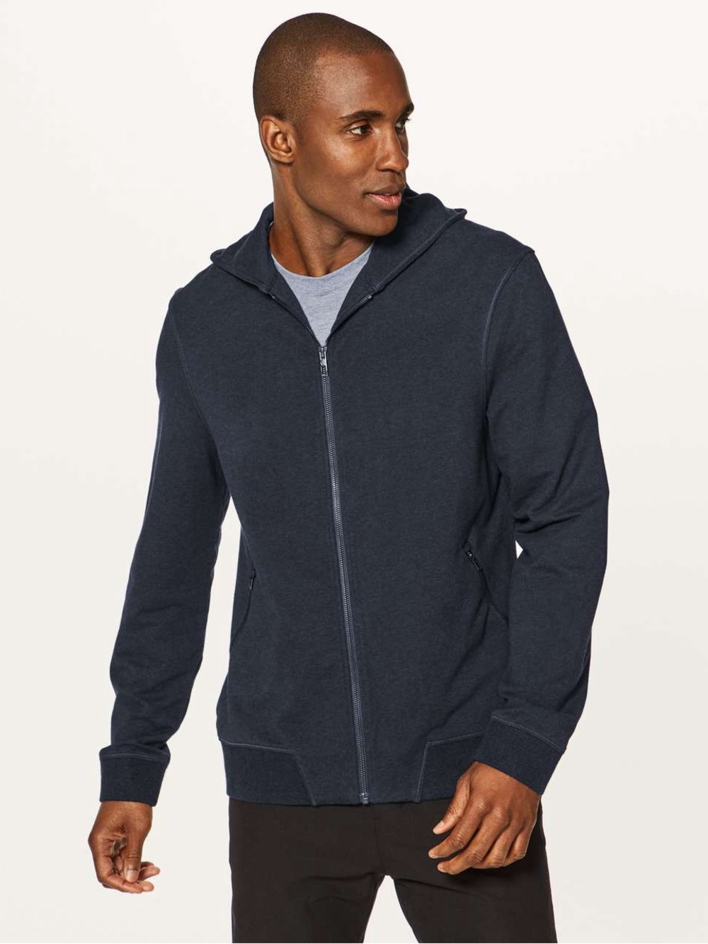 MENS Lululemon Cross Cut Hoodie Heathered Inkwell